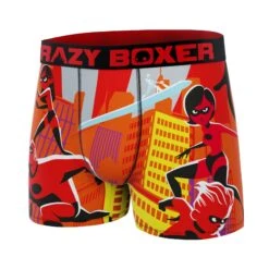 CRAZYBOXER The Incredibles Comic Characters Men's Boxer Briefs -Crazyboxer Sales Store CBINC01RETR 4