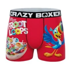 CRAZYBOXER Kellogg's Cereals Men's Boxer Briefs 3 Pack (Creative Packaging) -Crazyboxer Sales Store CBKL01MLKX3AN3 3