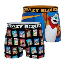 CRAZYBOXER Kellogg's Boxes & Tony The Tiger Men's Boxer Briefs (2 Pack)