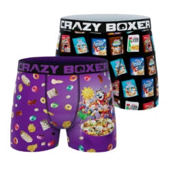CRAZYBOXER Kellogg's Cereal Boxes Men's Boxer Briefs (2 Pack)