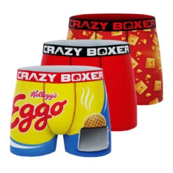 CRAZYBOXER Kellogg's Extra Cheese Men's Boxer Briefs (3 Pack)