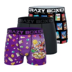 CRAZYBOXER Kellogg's Cereal Boxes Men's Boxer Briefs (3 Pack)