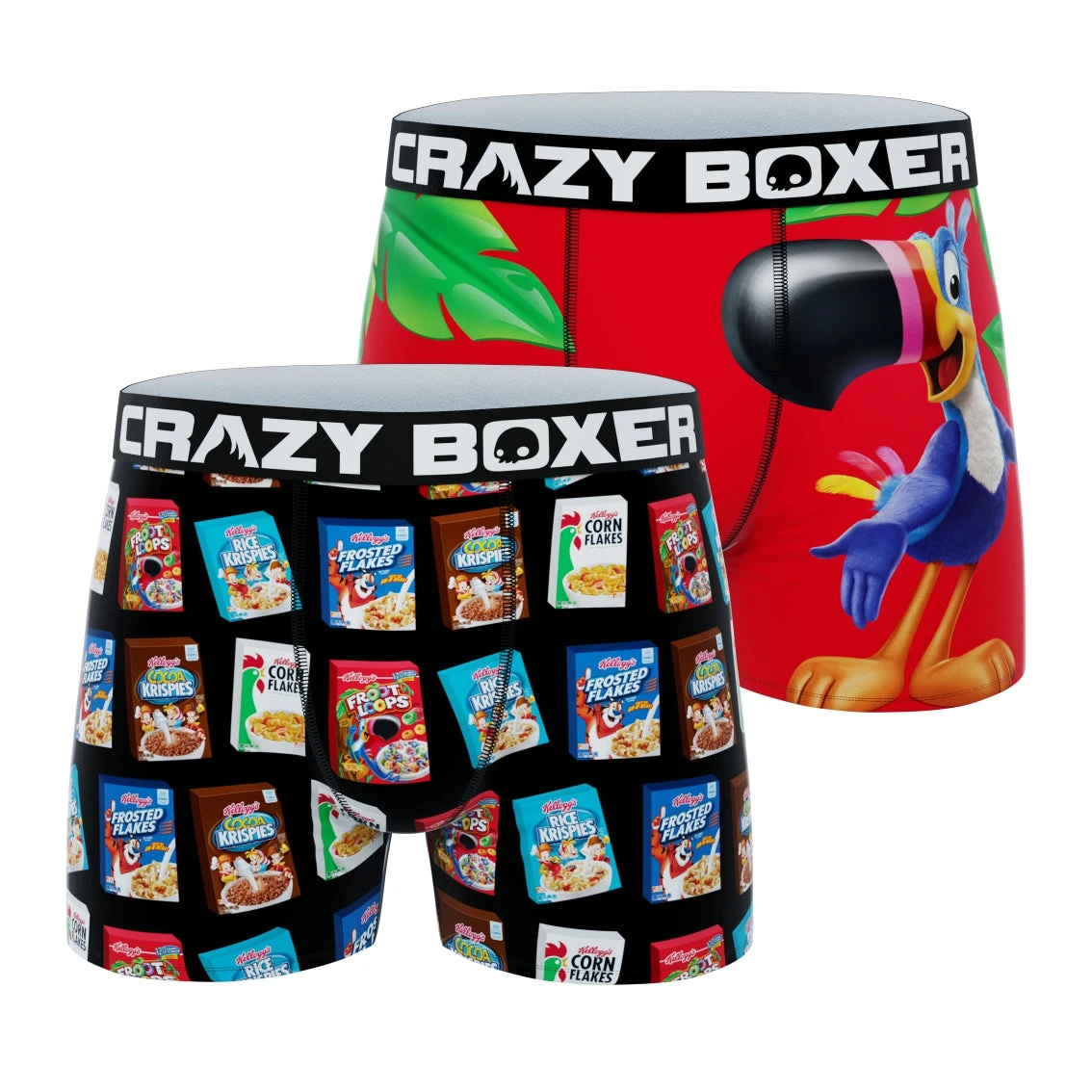 CRAZYBOXER Kellogg's Toucan Sam Men's Boxer Briefs (2 Pack) 3 CRAZYBOXER Kellogg's Toucan Sam Men's Boxer Briefs (2 Pack)