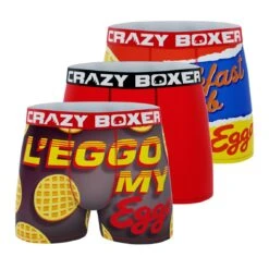 CRAZYBOXER Kellogg's Eggo Men's Boxer Briefs (3 Pack)