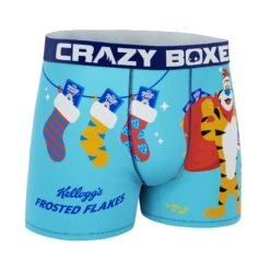 CRAZYBOXER Kellogg's Tony The Tiger Santa Men's Boxer Briefs 8 CRAZYBOXER Kellogg's Tony The Tiger Santa Men's Boxer Briefs -Crazyboxer Sales Store CBKLG0105XMAS 3