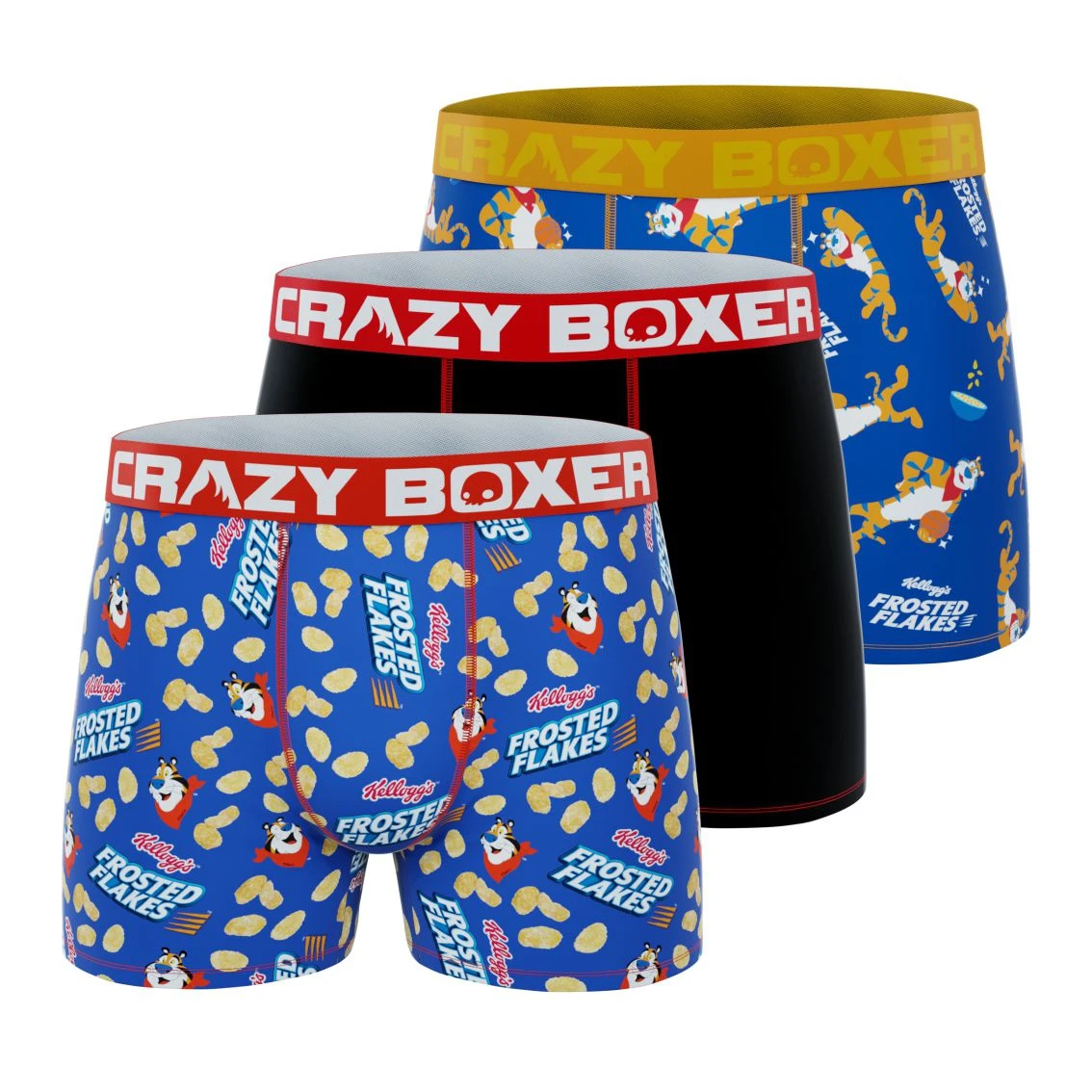 CRAZYBOXER Kellogg's Tony Men's Boxer Briefs (3 Pack) 3 CRAZYBOXER Kellogg's Tony Men's Boxer Briefs (3 Pack)