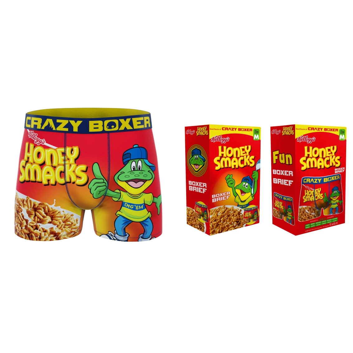 CRAZYBOXER Kellogg's Honey Smack Cereal Box Men's Boxer Briefs (Creative Packaging) 3 CRAZYBOXER Kellogg's Honey Smack Cereal Box Men's Boxer Briefs (Creative Packaging)