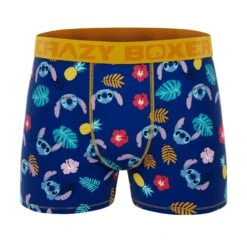 CRAZYBOXER Disney Tropical Stitch Men's Boxer Briefs (2 Pack) -Crazyboxer Sales Store CBLIL0101X2A1 3
