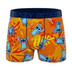 CRAZYBOXER Disney Tropical Stitch Men's Boxer Briefs (3 Pack) -Crazyboxer Sales Store CBLIL0101X3A1 4
