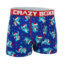 CRAZYBOXER Disney Lilo And Stitch Xmas Stitch Men's Boxer Briefs -Crazyboxer Sales Store CBLIL0106STIT 3