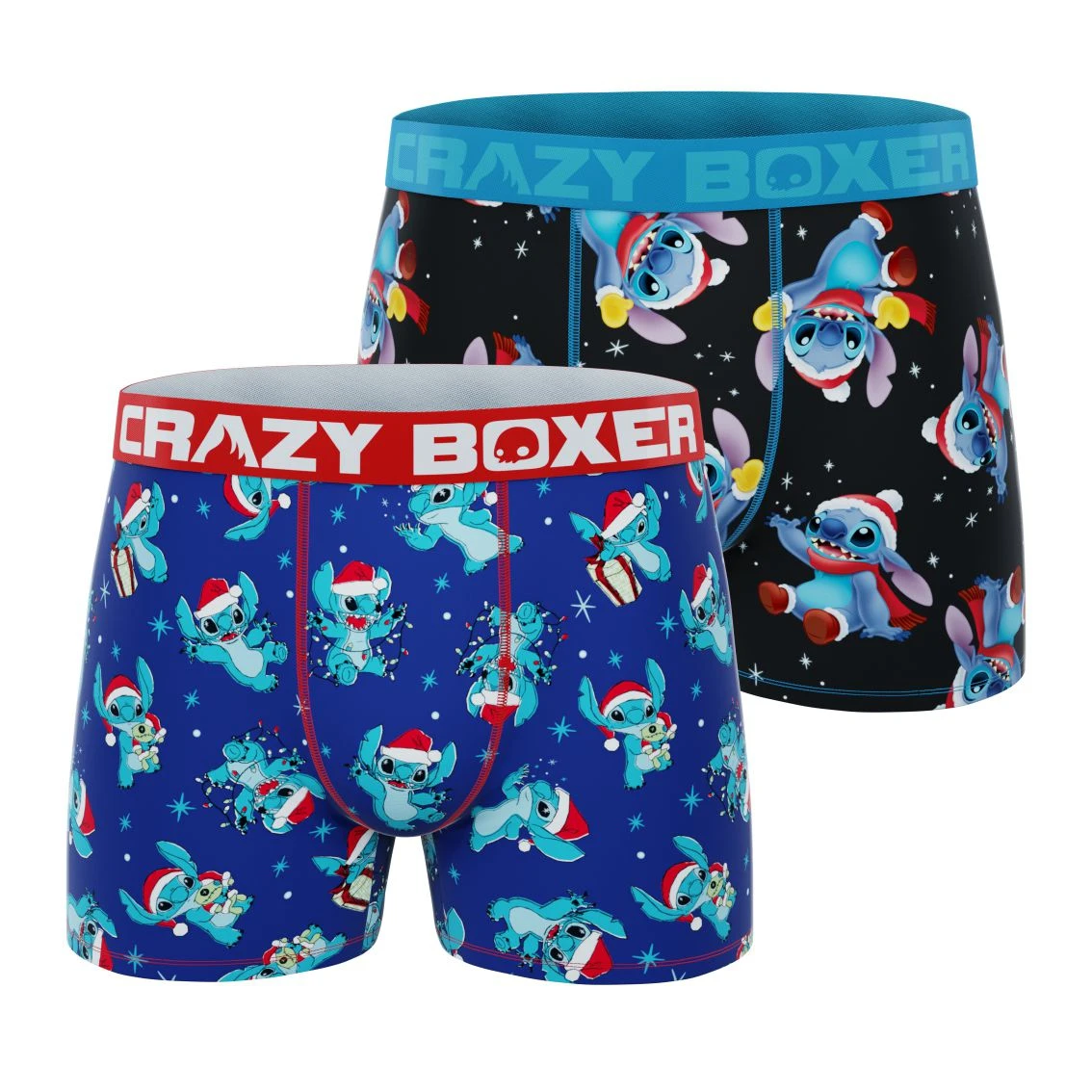 CRAZYBOXER Disney Lilo & Stitch Holidays Men's Boxer Briefs (2 Pack) 3 CRAZYBOXER Disney Lilo & Stitch Holidays Men's Boxer Briefs (2 Pack)