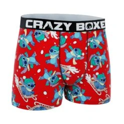 CRAZYBOXER Disney Lilo And Stitch Snow Sled Men's Boxer Briefs -Crazyboxer Sales Store CBLIL01SNOW 3