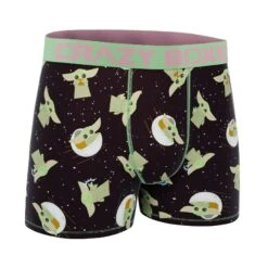 CRAZYBOXER Mandalorian Yoda Face Men's Boxer Briefs (Creative Packaging) -Crazyboxer Sales Store CBLUC01CHLDN 3