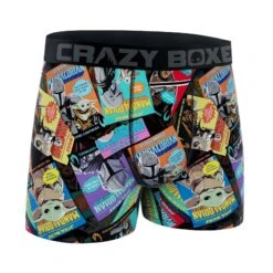 CRAZYBOXER The Mandalorian Retro Men's Boxer Briefs 8 CRAZYBOXER The Mandalorian Retro Men's Boxer Briefs -Crazyboxer Sales Store CBMAN0102COMI 3