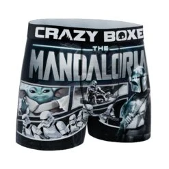 CRAZYBOXER The Mandalorian Silver Men's Boxer Briefs 8 CRAZYBOXER The Mandalorian Silver Men's Boxer Briefs -Crazyboxer Sales Store CBMAN0102PLA2 3