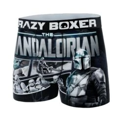 CRAZYBOXER The Mandalorian Silver Men's Boxer Briefs 9 CRAZYBOXER The Mandalorian Silver Men's Boxer Briefs -Crazyboxer Sales Store CBMAN0102PLA2 4