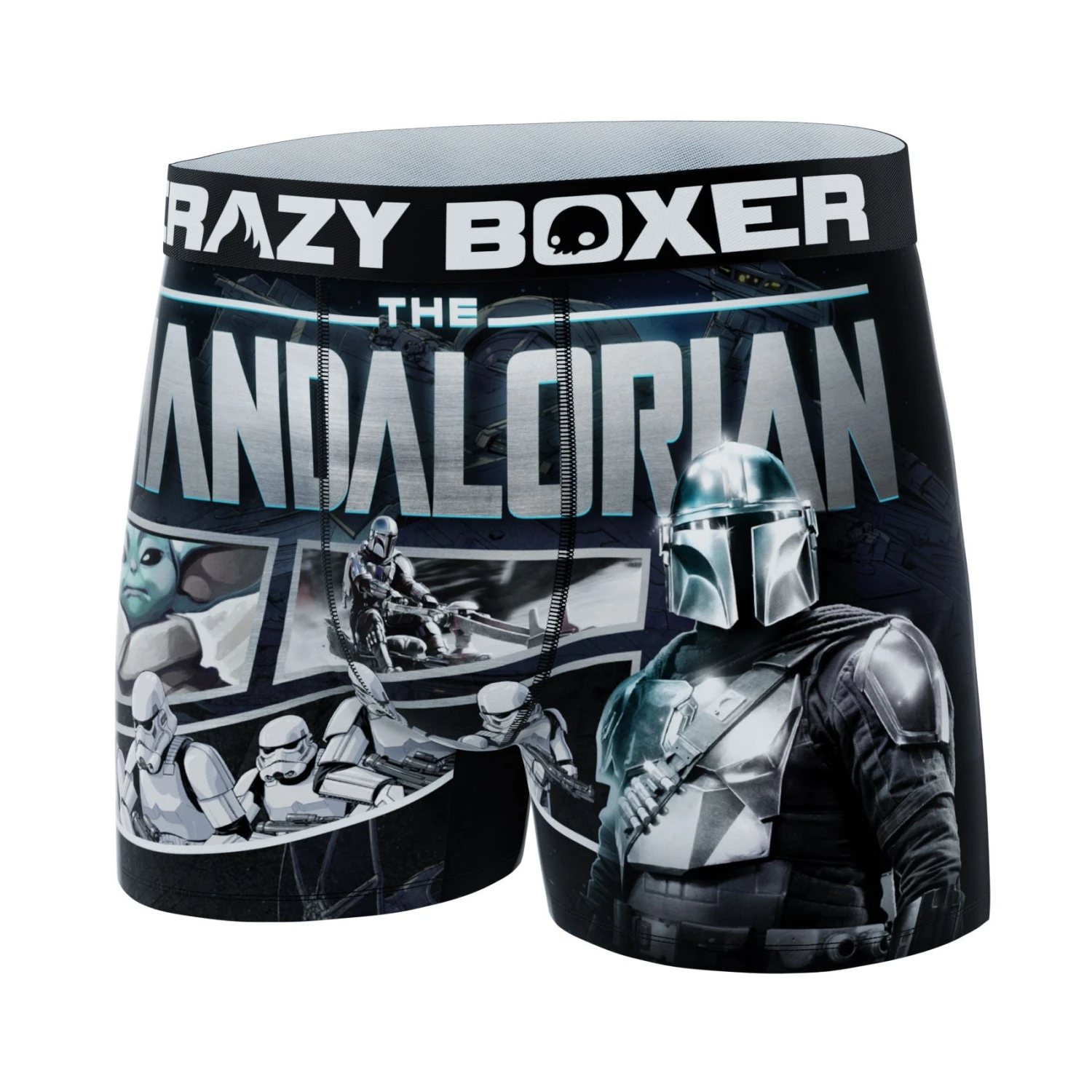 CRAZYBOXER The Mandalorian Silver Men's Boxer Briefs 6 CRAZYBOXER The Mandalorian Silver Men's Boxer Briefs - Image 4