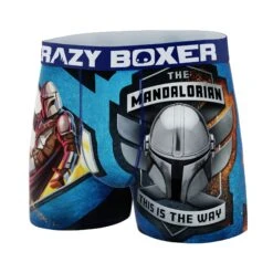 CRAZYBOXER The Mandalorian Vhs Men's Boxer Briefs 9 CRAZYBOXER The Mandalorian Vhs Men's Boxer Briefs -Crazyboxer Sales Store CBMAN0102PLAC 4