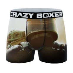 CRAZYBOXER The Mandalorian Baby Yoda Men's Boxer Briefs (2 Pack) 10 CRAZYBOXER The Mandalorian Baby Yoda Men's Boxer Briefs (2 Pack) -Crazyboxer Sales Store CBMAN0102X2A7 6