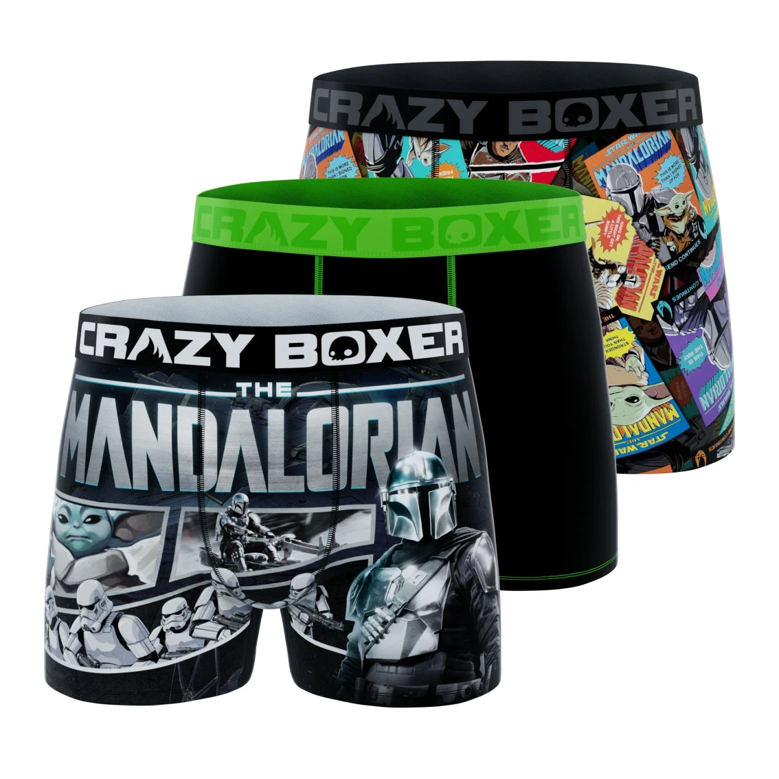 CRAZYBOXER The Mandalorian WALKING Men's Boxer Briefs (3 Pack) 3 CRAZYBOXER The Mandalorian WALKING Men's Boxer Briefs (3 Pack)