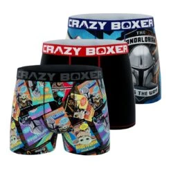 CRAZYBOXER The Mandalorian Vhs Men's Boxer Briefs (Pack 3)