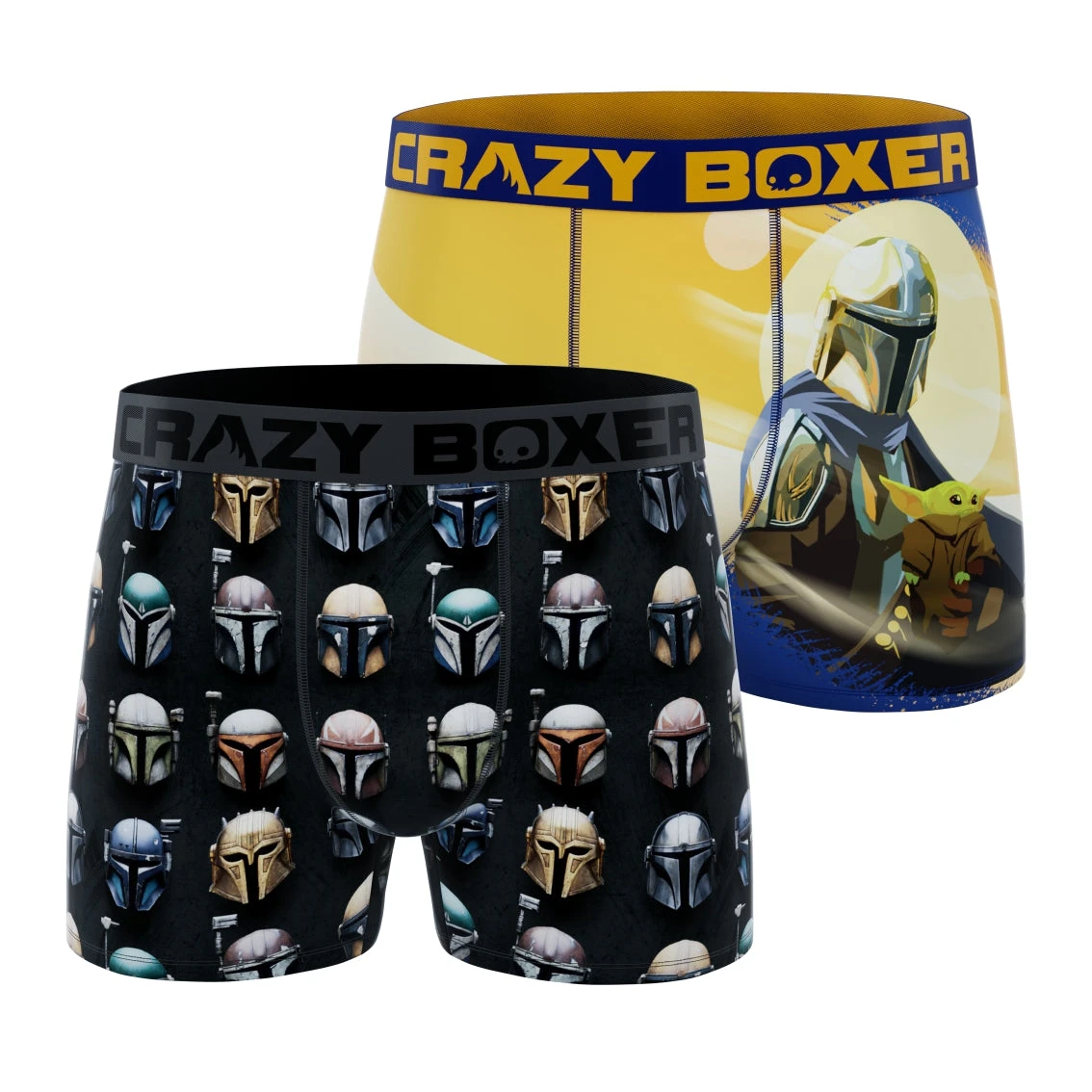 CRAZYBOXER The Mandalorian Duo Helmet Men's Boxer Briefs (2 Pack) 3 CRAZYBOXER The Mandalorian Duo Helmet Men's Boxer Briefs (2 Pack)