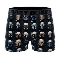 CRAZYBOXER The Mandalorian Duo Helmet Men's Boxer Briefs (2 Pack) 10 CRAZYBOXER The Mandalorian Duo Helmet Men's Boxer Briefs (2 Pack) -Crazyboxer Sales Store CBMAN0103X2C1 6