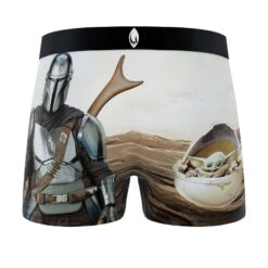 CRAZYBOXER The Mandalorian Baby Yoda Tarot Cards Men's Boxer Briefs (2 Pack) -Crazyboxer Sales Store CBMAN0103X2C2 5