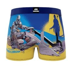 CRAZYBOXER The Mandalorian Black And White Ride Men's Boxer Briefs (2 Pack) -Crazyboxer Sales Store CBMAN0103X2C3 5