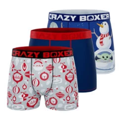 CRAZYBOXER The Mandalorian XMASMen's Boxer Briefs (3 Pack)