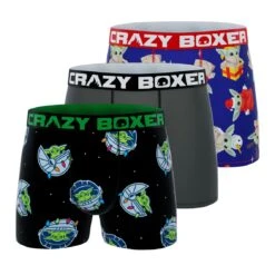 CRAZYBOXER The Mandalorian Space Gift &lights Men's Boxer Briefs (3 Pack)