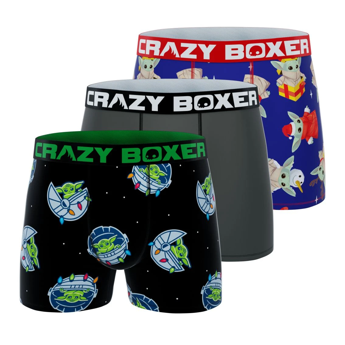 CRAZYBOXER The Mandalorian Space Gift &lights Men's Boxer Briefs (3 Pack) 3 CRAZYBOXER The Mandalorian Space Gift &lights Men's Boxer Briefs (3 Pack)