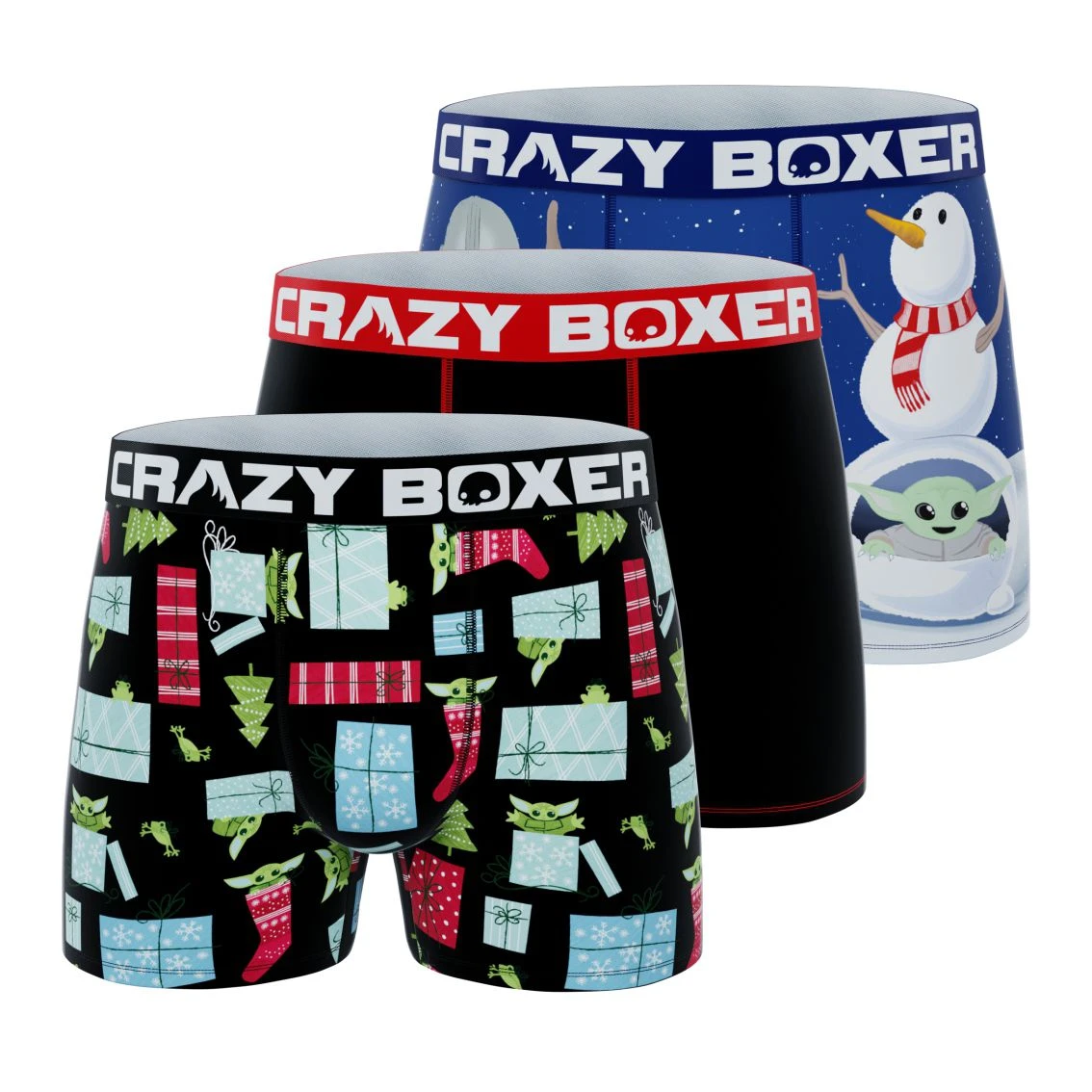 CRAZYBOXER The Mandalorian Christmas Men's Boxer Briefs (3 Pack) 3 CRAZYBOXER The Mandalorian Christmas Men's Boxer Briefs (3 Pack)