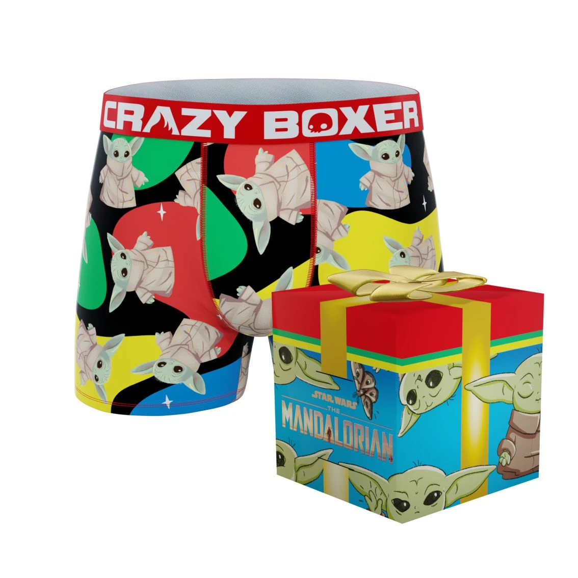 CRAZYBOXER Mandalorian Colored Yoda Men's Boxer Briefs (Creative Packaging) 3 CRAZYBOXER Mandalorian Colored Yoda Men's Boxer Briefs (Creative Packaging)