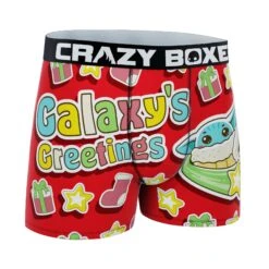 CRAZYBOXER The Mandalorian Galaxy's Greetings Men's Boxer Briefs -Crazyboxer Sales Store CBMAN0105GREE 3