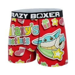 CRAZYBOXER The Mandalorian Galaxy's Greetings Men's Boxer Briefs -Crazyboxer Sales Store CBMAN0105GREE 4