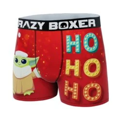 CRAZYBOXER Mandalorian Grogu Holiday Men's Boxer Briefs -Crazyboxer Sales Store CBMAN0105HOHO 4