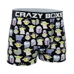 CRAZYBOXER The Mandalorian Faces Men's Boxer Briefs -Crazyboxer Sales Store CBMAN0105PURP 3
