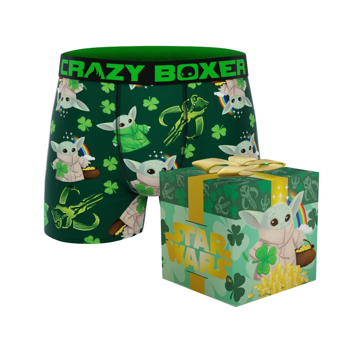 CRAZYBOXER The Mandalorian St Patrick Men's Boxer Briefs (Creative Packaging) 3 CRAZYBOXER The Mandalorian St Patrick Men's Boxer Briefs (Creative Packaging)
