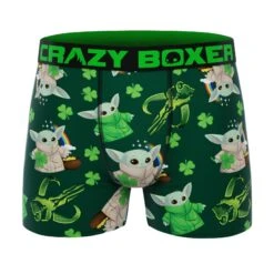 CRAZYBOXER The Mandalorian St Patrick Men's Boxer Briefs (Creative Packaging) 8 CRAZYBOXER The Mandalorian St Patrick Men's Boxer Briefs (Creative Packaging) -Crazyboxer Sales Store CBMAN0105STPAN 1
