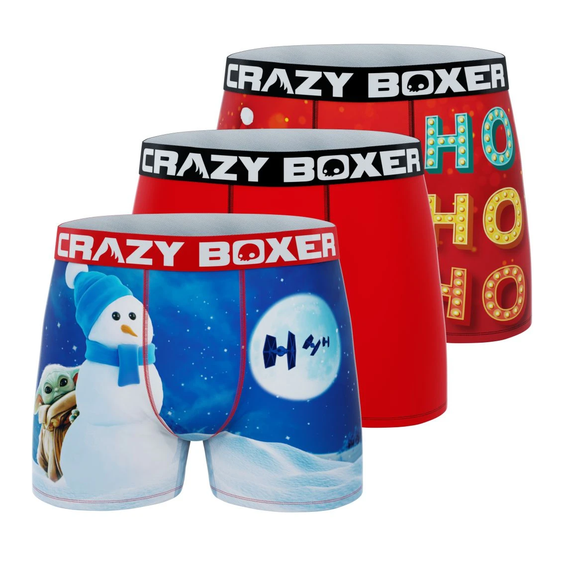 CRAZYBOXER The Mandalorian Holiday Men's Boxer Briefs (3 Pack) 3 CRAZYBOXER The Mandalorian Holiday Men's Boxer Briefs (3 Pack)