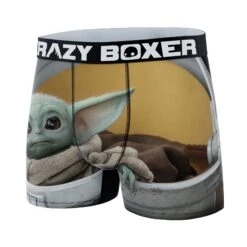CRAZYBOXER The Mandalorian Baby Yoda Face Men's Boxer Briefs -Crazyboxer Sales Store CBMAN01ALO 4