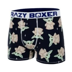 CRAZYBOXER Mandalorian Baby Yoda Black Men's Boxer Briefs -Crazyboxer Sales Store CBMAN01BBY5 4