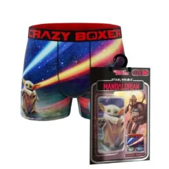 CRAZYBOXER The Mandalorian Yoda Light Saber Boxer Briefs (Creative Packaging)