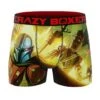 CRAZYBOXER The Mandalorian Perso Yellow Men's Boxer Briefs -Crazyboxer Sales Store CBMAN01FIG 0