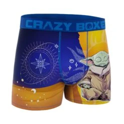 CRAZYBOXER The Mandalorian Meditating Goru Men's Boxer Briefs -Crazyboxer Sales Store CBMAN01JEDI 3