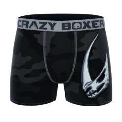 CRAZYBOXER The Mandalorian Black Head Men's Boxer Briefs