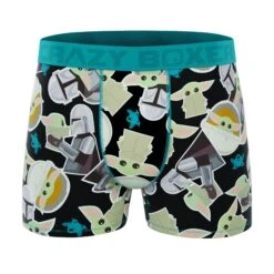 CRAZYBOXER The Mandalorian Baby Yoda Men's Boxer Briefs