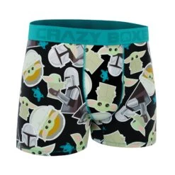 CRAZYBOXER The Mandalorian Baby Yoda Men's Boxer Briefs -Crazyboxer Sales Store CBMAN01STICK 3