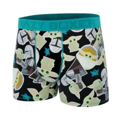 CRAZYBOXER The Mandalorian Baby Yoda Men's Boxer Briefs -Crazyboxer Sales Store CBMAN01STICK 4